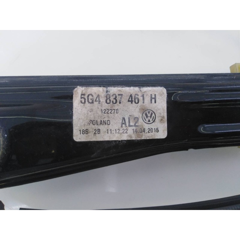 Recambio de elevalunas delantero derecho para volkswagen golf vii lim. advance bluemotion referencia OEM IAM 5G4837462H  