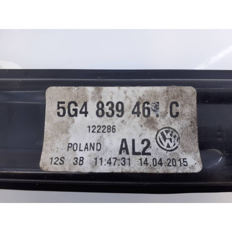 Recambio de elevalunas trasero izquierdo para volkswagen golf vii lim. advance bluemotion referencia OEM IAM 5G4839461C  E1-B6-1