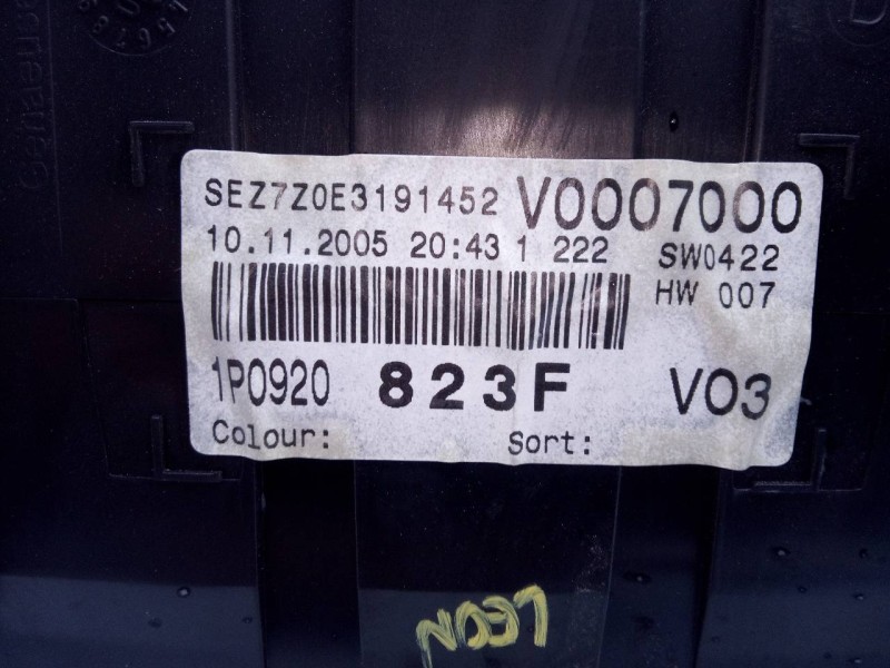 Recambio de cuadro instrumentos para seat leon (1p1) reference referencia OEM IAM 1P0920823F  E2-A1-42-3