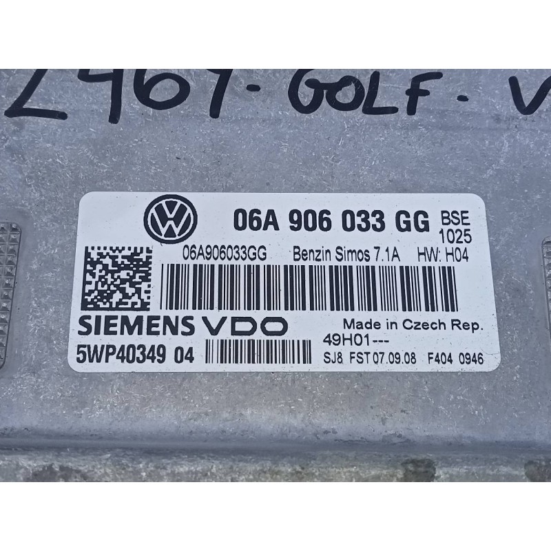 Recambio de centralita motor uce para volkswagen golf v berlina (1k1) trendline referencia OEM IAM 06A906033GG 5WP4034904 E2-A1-
