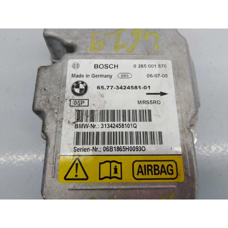 Recambio de centralita airbag para bmw x3 (e83) 2.0d referencia OEM IAM 65773424581  