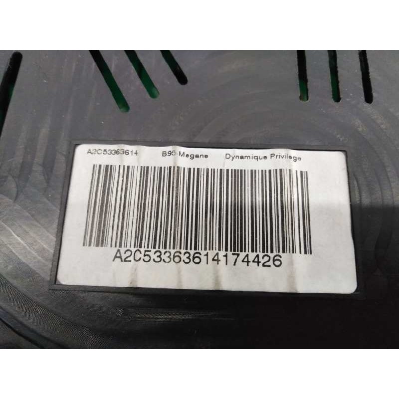 Recambio de cuadro instrumentos para renault megane iii sport tourer dynamique referencia OEM IAM 248100342R A2C53363614 E2-A1-2