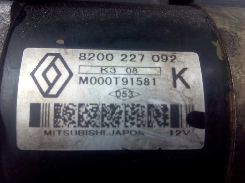 Recambio de motor arranque para renault modus confort dynamique referencia OEM IAM 8200227092 M000T91581 P3-A10-35-3