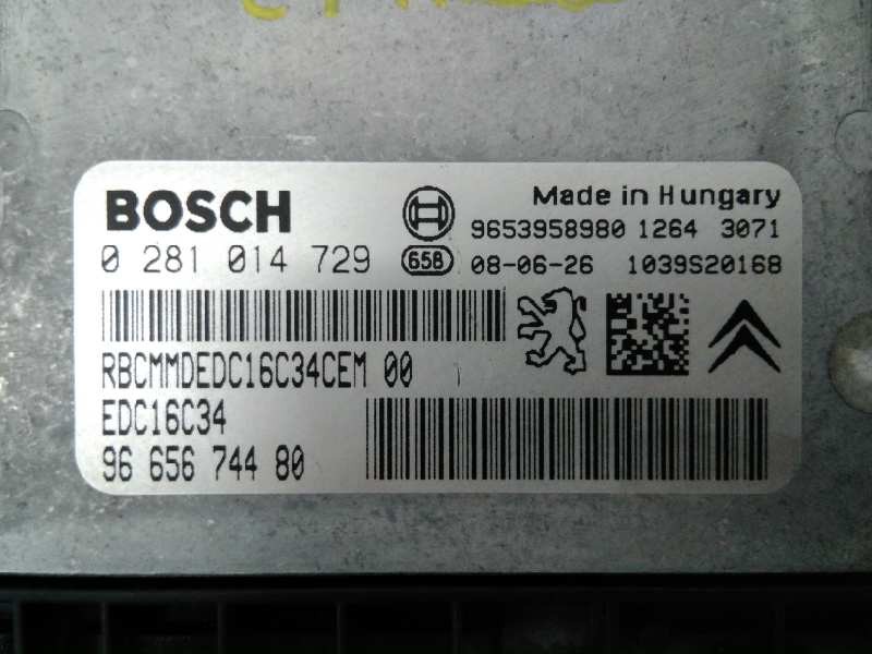 Recambio de centralita motor uce para citroën c4 picasso cool referencia OEM IAM 9665674480 0281014729 E3-B2-43-1