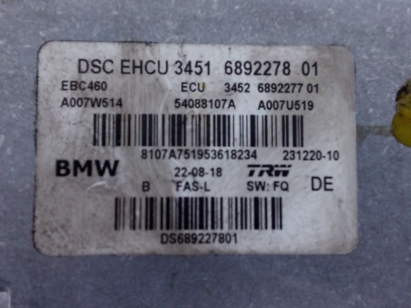 Recambio de abs para bmw serie 5 berlina (g30) 520d sport line referencia OEM IAM 3451689227801 3452689227701 P3-A8-5-2