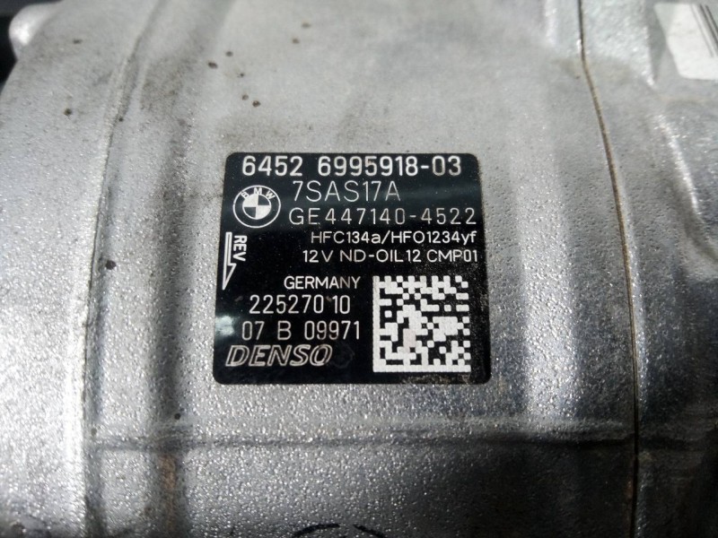 Recambio de compresor aire acondicionado para bmw serie 5 berlina (g30) 520d sport line referencia OEM IAM 6452699591803 7SAS17A