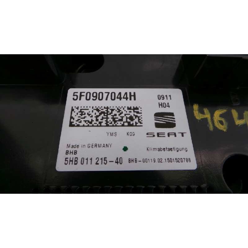 Recambio de mando climatizador para seat leon (5f1) fr referencia OEM IAM 5F0907044H  E1-B6 -50 -4