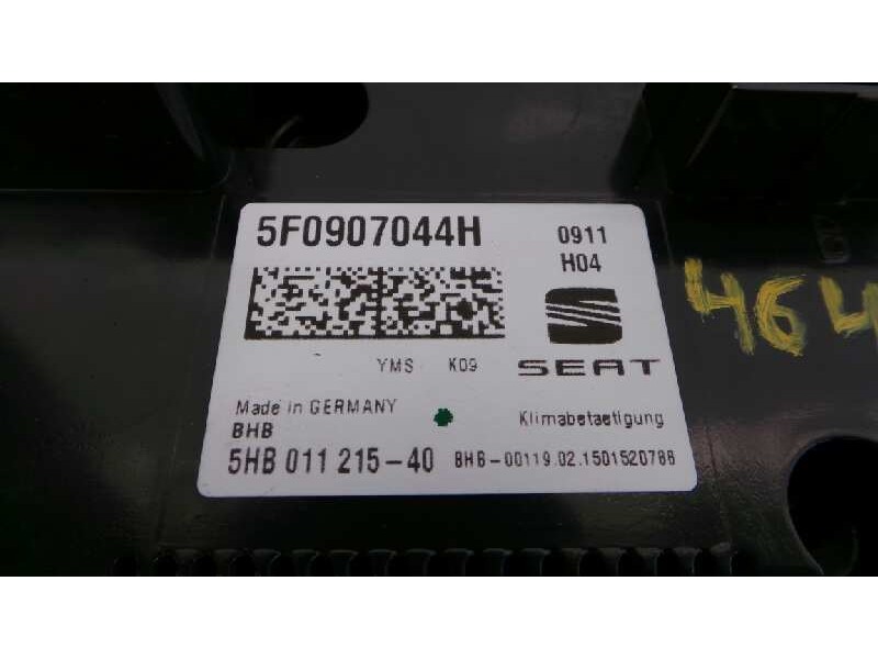 Recambio de mando climatizador para seat leon (5f1) fr referencia OEM IAM 5F0907044H  E1-B6 -50 -4