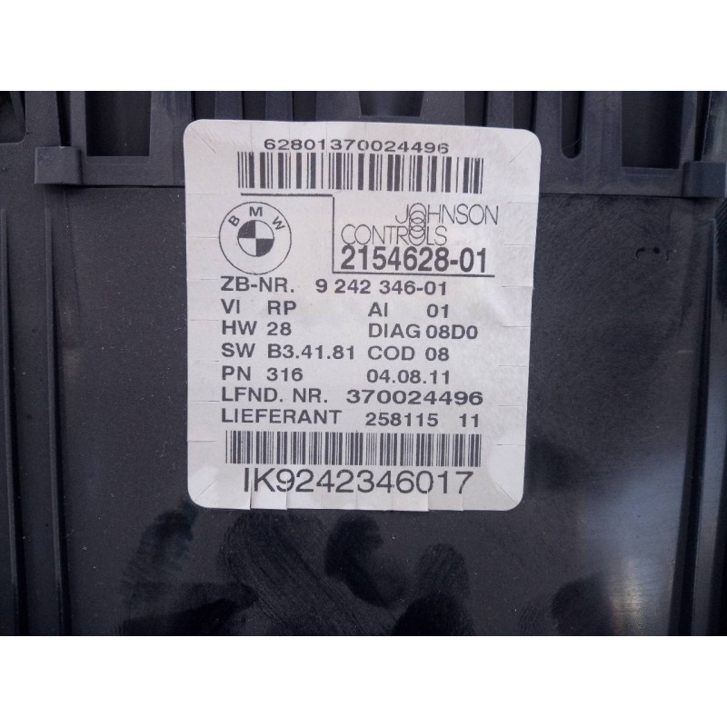 Recambio de cuadro instrumentos para bmw x1 (e84) sdrive 18d referencia OEM IAM 924234601 2156801 E3-A2-35-4
