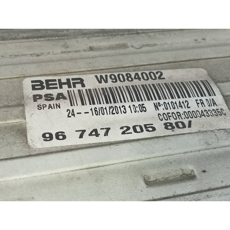 Recambio de intercooler para citroën c4 picasso exclusive referencia OEM IAM 9674720580 W9084002 P2-B10-7