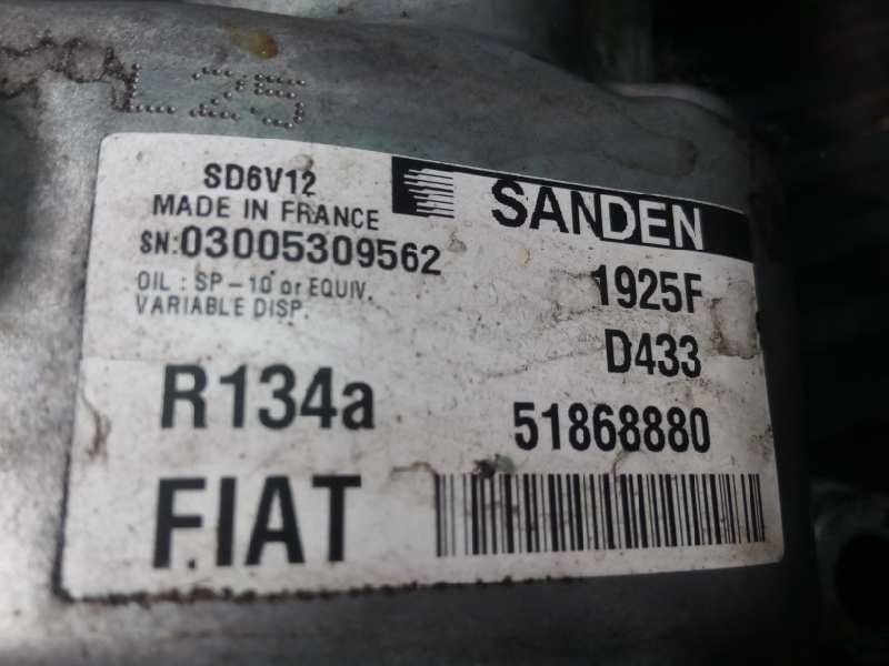 Recambio de compresor aire acondicionado para fiat doblo ii (152) pop referencia OEM IAM 518668880 03005309562 P3-A2-4-3