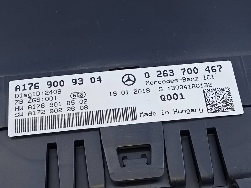 Recambio de cuadro instrumentos para mercedes-benz clase a (w176) a 180 cdi blueefficiency (176.012) referencia OEM IAM A1769009