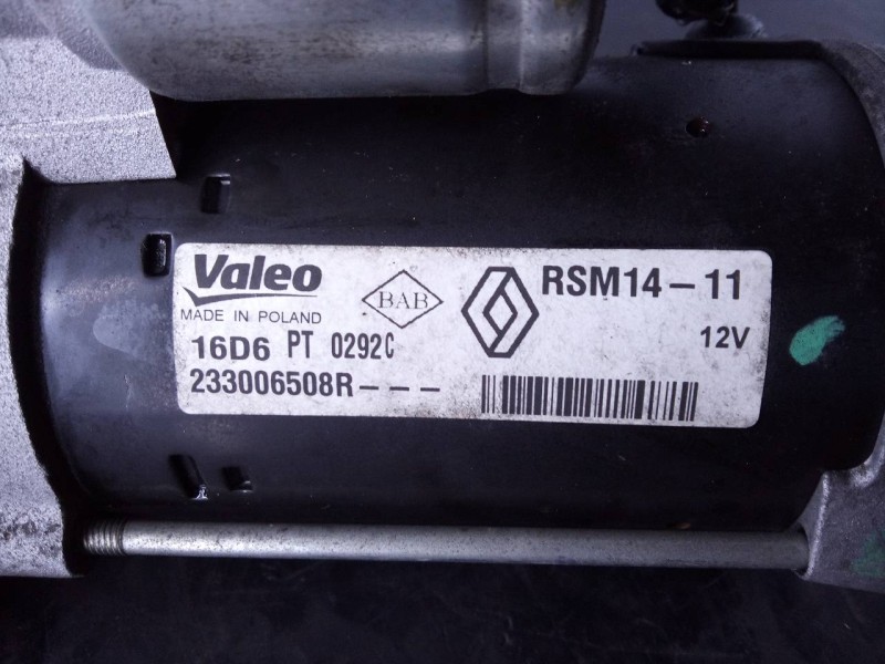 Recambio de motor arranque para renault clio iv limited referencia OEM IAM 233006508R  P3-A7-23-1