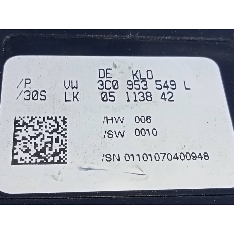 Recambio de centralita luces para volkswagen passat berlina (3c2) advance referencia OEM IAM 3C0953549L  E2-A1-39-2