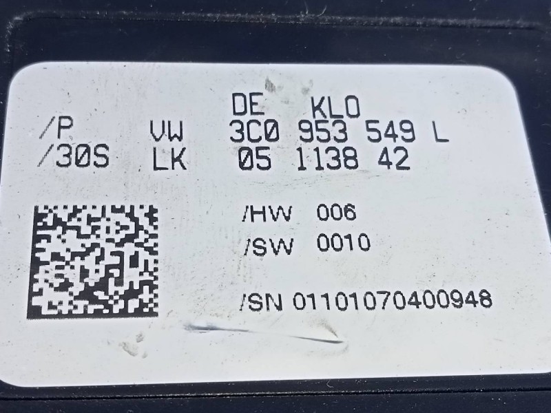 Recambio de centralita luces para volkswagen passat berlina (3c2) advance referencia OEM IAM 3C0953549L  E2-A1-39-2
