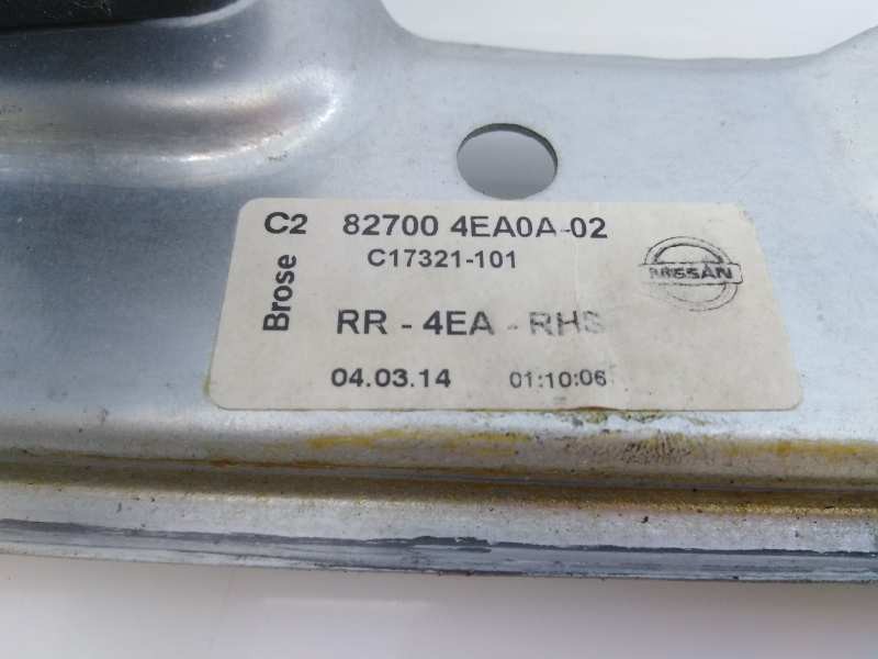 Recambio de elevalunas trasero derecho para nissan qashqai (j11) acenta referencia OEM IAM 827004EA0A02 C17321101 E2-A4-5-2