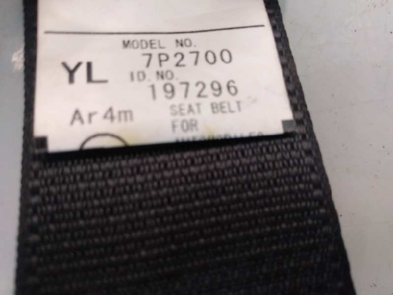 Recambio de cinturon seguridad trasero derecho para toyota yaris city referencia OEM IAM 7P2700 197296 E2-B4-4-1