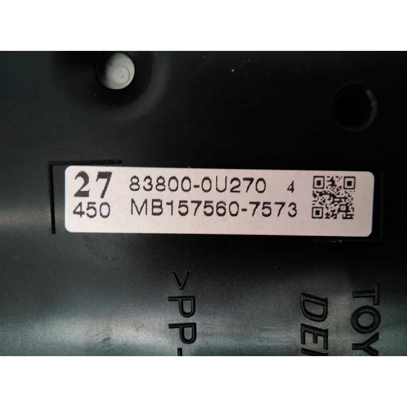 Recambio de cuadro instrumentos para toyota yaris city referencia OEM IAM 838000U2704 MB1575607573 E3-B2-7-2