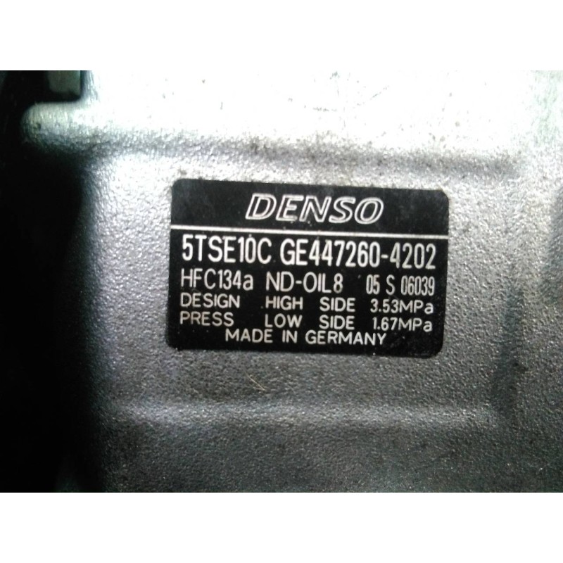 Recambio de compresor aire acondicionado para toyota yaris city referencia OEM IAM GE4472604202  P3-A1-27-1