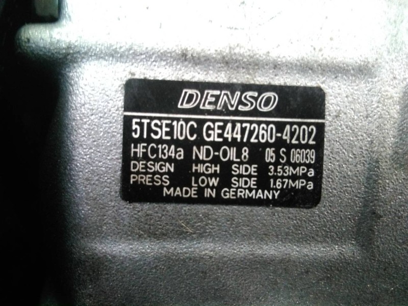 Recambio de compresor aire acondicionado para toyota yaris city referencia OEM IAM GE4472604202  P3-A1-27-1