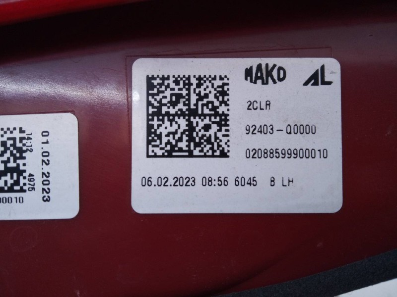 Recambio de piloto trasero izquierdo porton para hyundai i20 klass referencia OEM IAM 9240300000 02088599900010 E2-B5-38-1