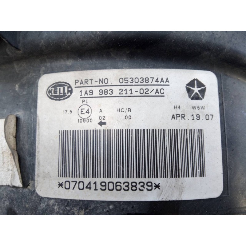 Recambio de faro derecho para jeep compass limited referencia OEM IAM 05303874AA 1A998321102AC E1-B5-47-1