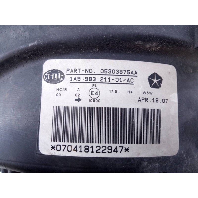 Recambio de faro izquierdo para jeep compass limited referencia OEM IAM 070418122947  E1-B5-47-1