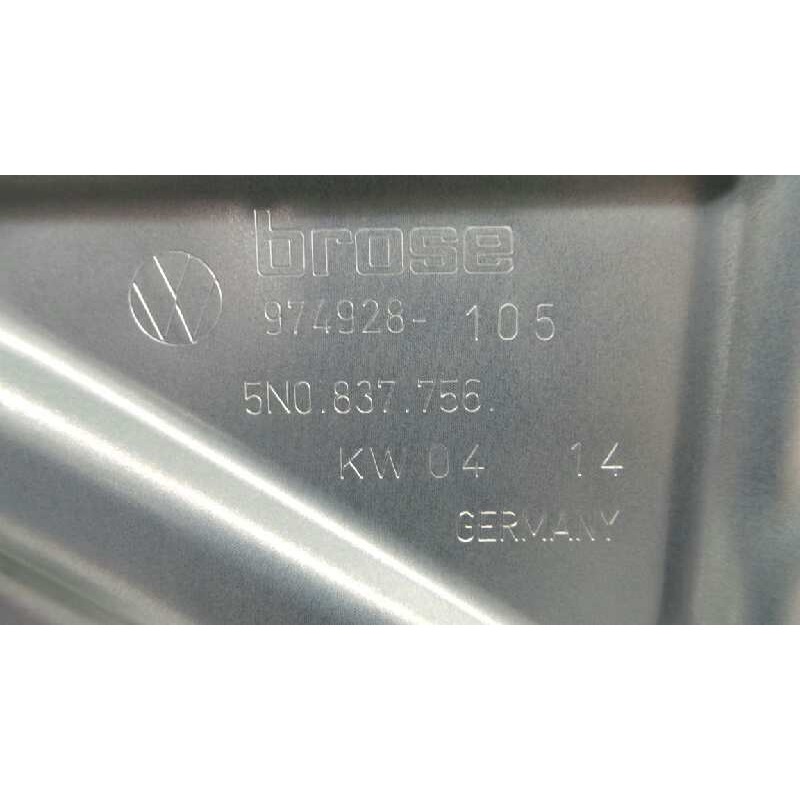 Recambio de elevalunas delantero derecho para volkswagen tiguan (5n2) excellence 4motion bluemotion referencia OEM IAM 5N0837756