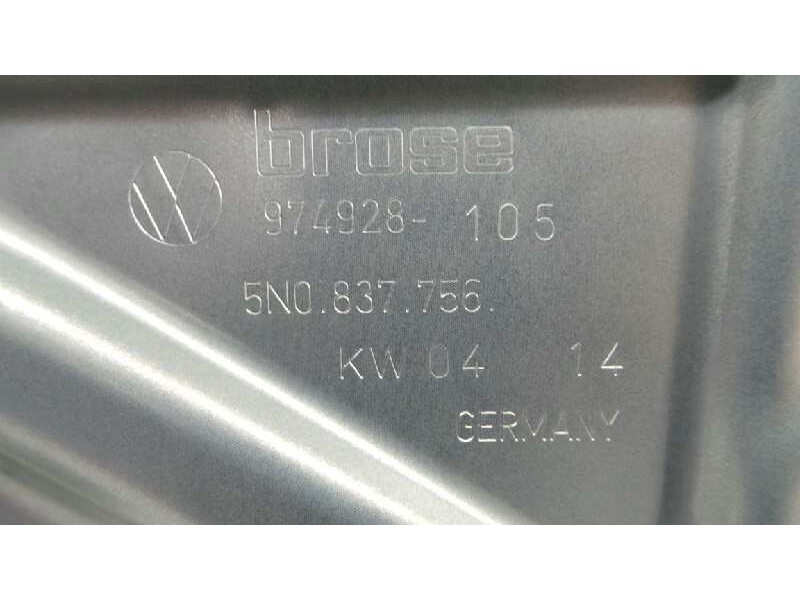 Recambio de elevalunas delantero derecho para volkswagen tiguan (5n2) excellence 4motion bluemotion referencia OEM IAM 5N0837756