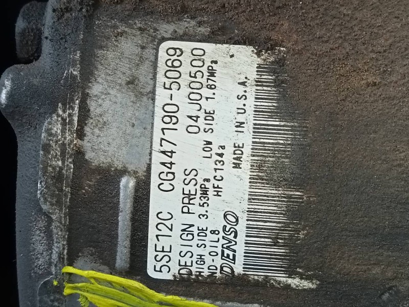 Recambio de compresor aire acondicionado para jeep compass limited referencia OEM IAM CG447905069  P3-B3-18-1