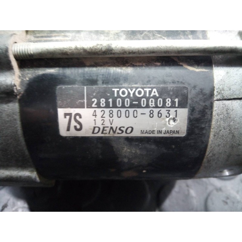 Recambio de motor arranque para toyota yaris city referencia OEM IAM 2810000081 4280008631 P3-A7-2-1