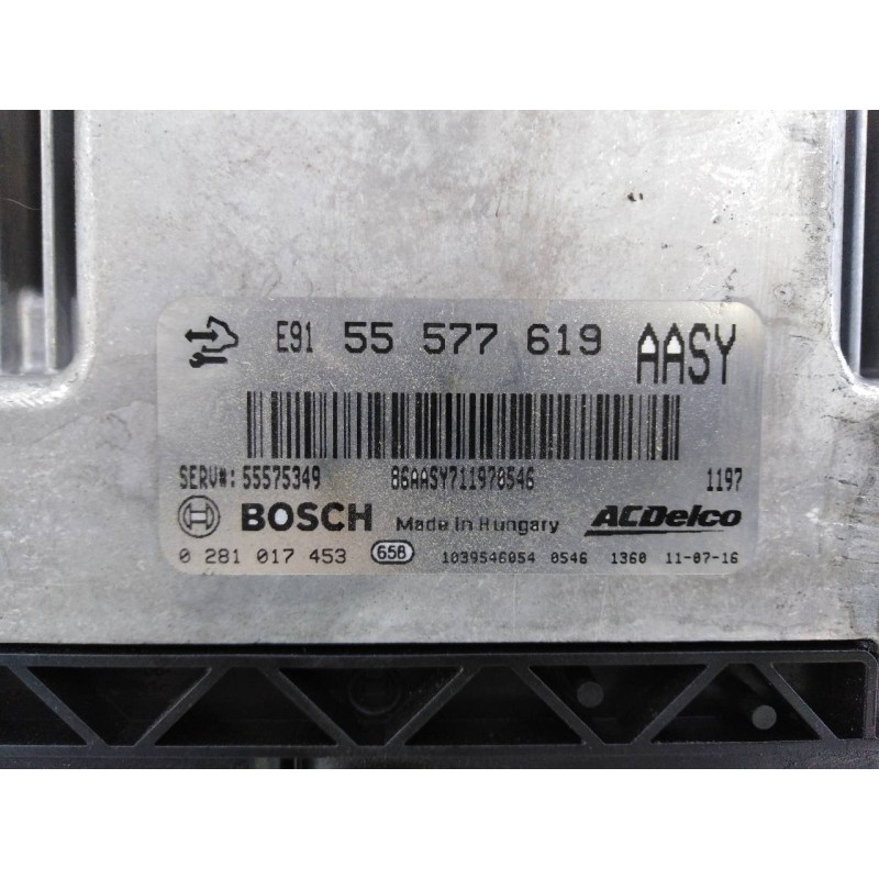 Recambio de centralita motor uce para opel insignia berlina edition referencia OEM IAM 55577619 0282017453 E3-B5-18-2