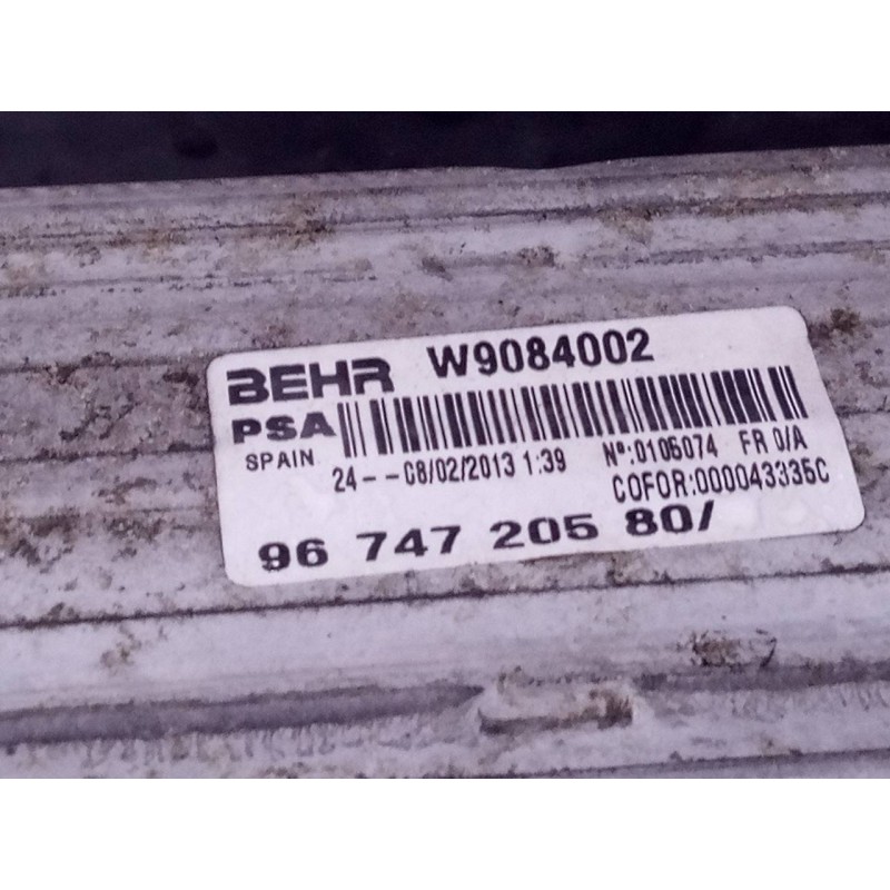 Recambio de intercooler para citroën ds5 desire hybrid4 referencia OEM IAM 9674720580  P2-B10-6