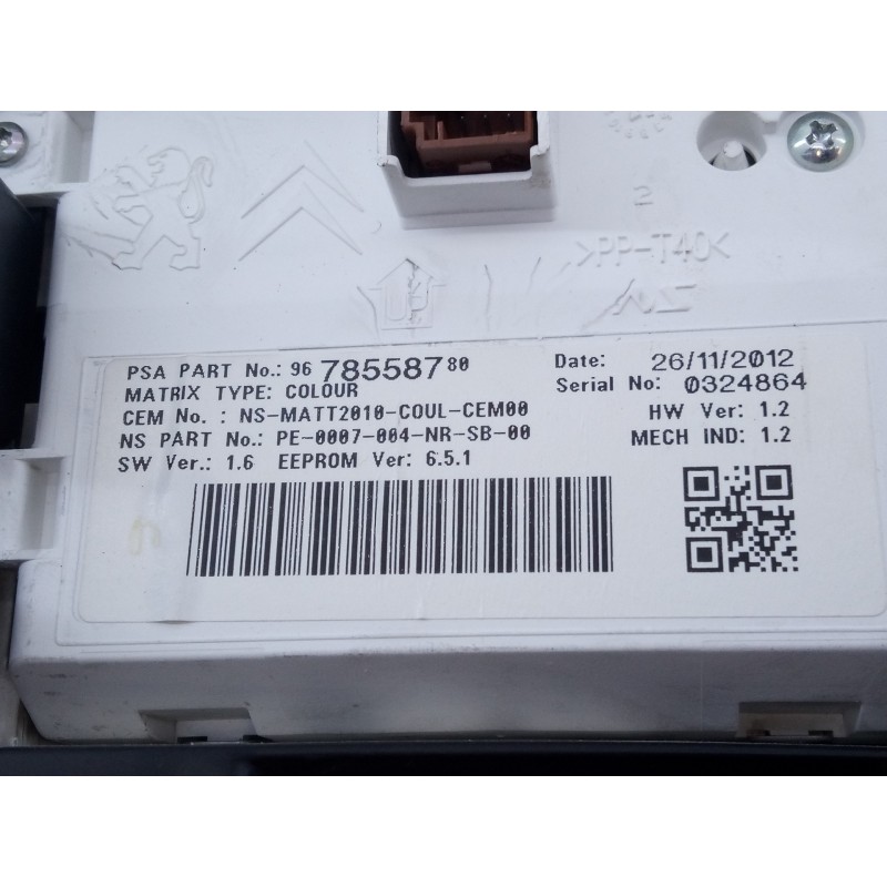 Recambio de cuadro instrumentos para citroën ds5 desire hybrid4 referencia OEM IAM  9678558780 E3-B2-28-3