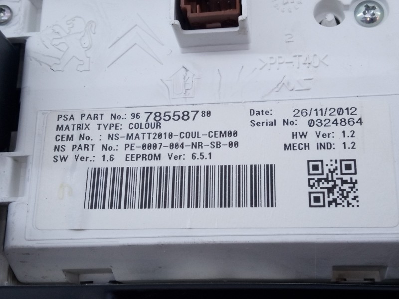 Recambio de cuadro instrumentos para citroën ds5 desire hybrid4 referencia OEM IAM  9678558780 E3-B2-28-3