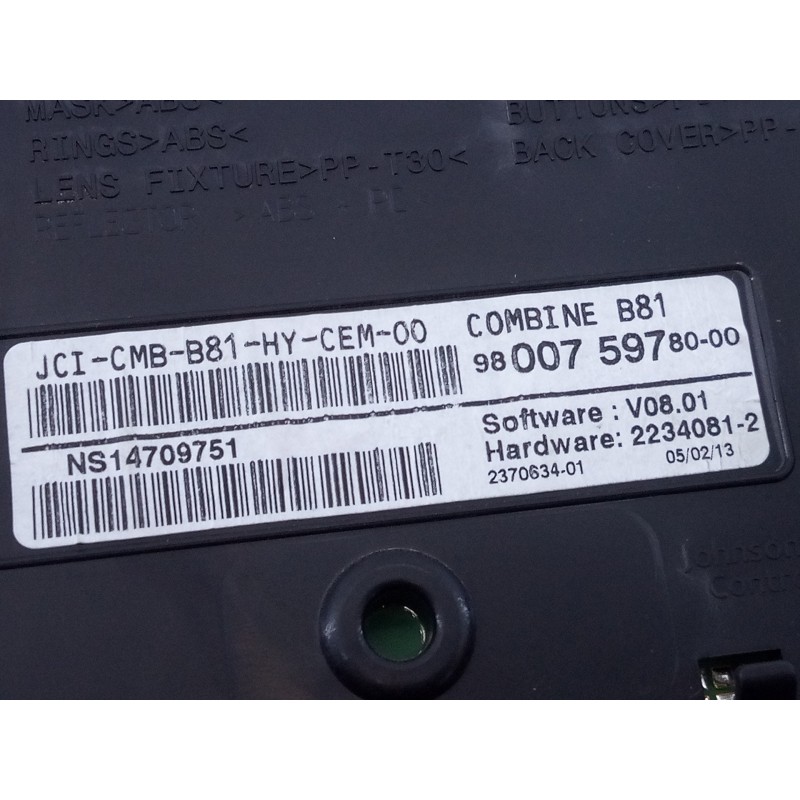 Recambio de cuadro instrumentos para citroën ds5 desire hybrid4 referencia OEM IAM  9678558780 E3-B2-28-3