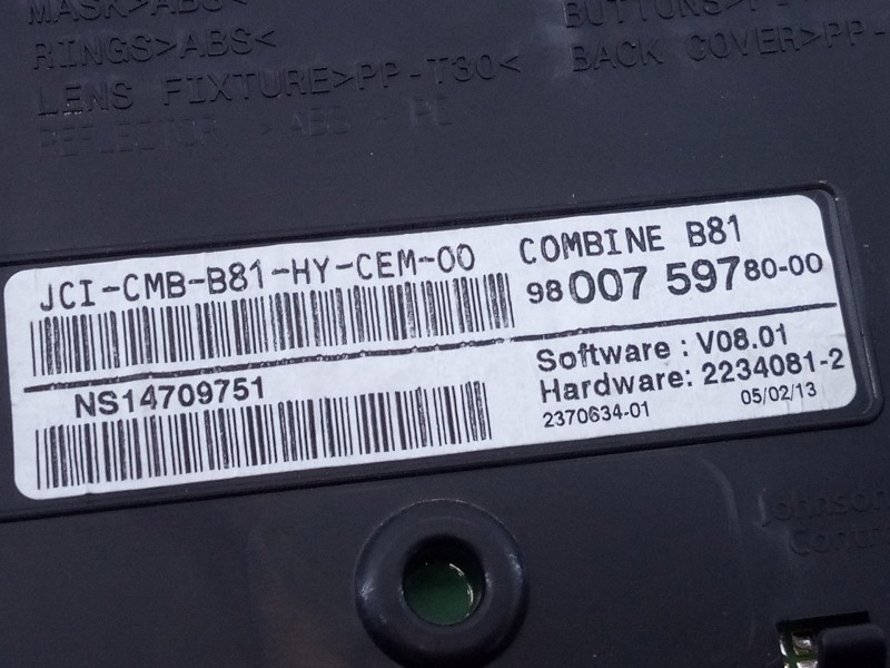Recambio de cuadro instrumentos para citroën ds5 desire hybrid4 referencia OEM IAM  9678558780 E3-B2-28-3