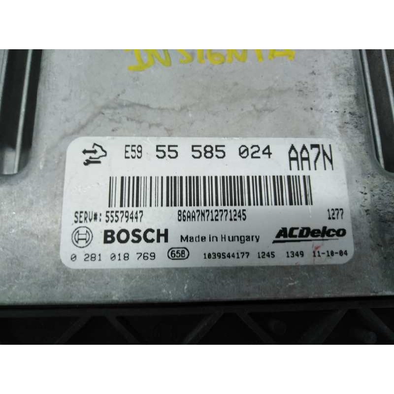 Recambio de centralita motor uce para opel insignia berlina selective referencia OEM IAM E5955585024 0281018769 E3-A5-24-1