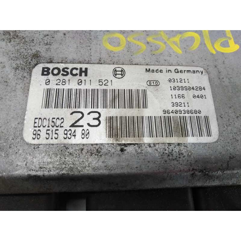 Recambio de centralita motor uce para citroën xsara picasso 2.0 hdi cat (rhy / dw10td) referencia OEM IAM 0281011521 9651593480 