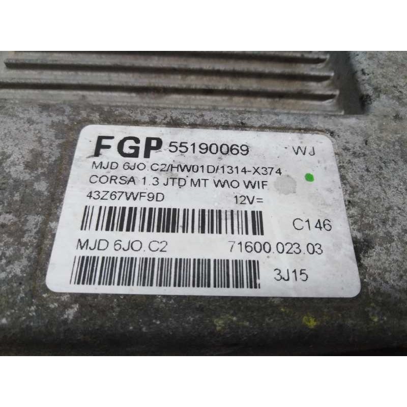 Recambio de centralita motor uce para opel corsa c 1.3 16v cdti cat (z 13 dt / ln9) referencia OEM IAM 55190069 7160002303 E3-A5