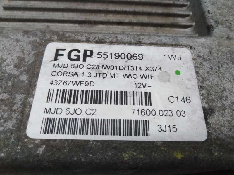 Recambio de centralita motor uce para opel corsa c 1.3 16v cdti cat (z 13 dt / ln9) referencia OEM IAM 55190069 7160002303 E3-A5