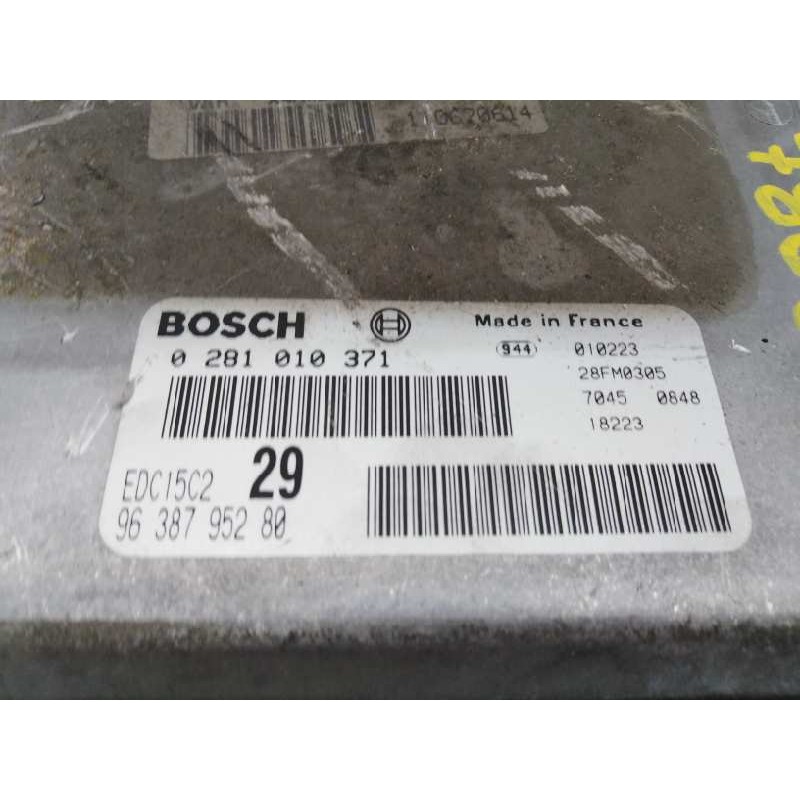 Recambio de centralita motor uce para citroën c5 berlina 2.2 hdi vivace referencia OEM IAM 9638795280 0281010371 E3-B2-49-1