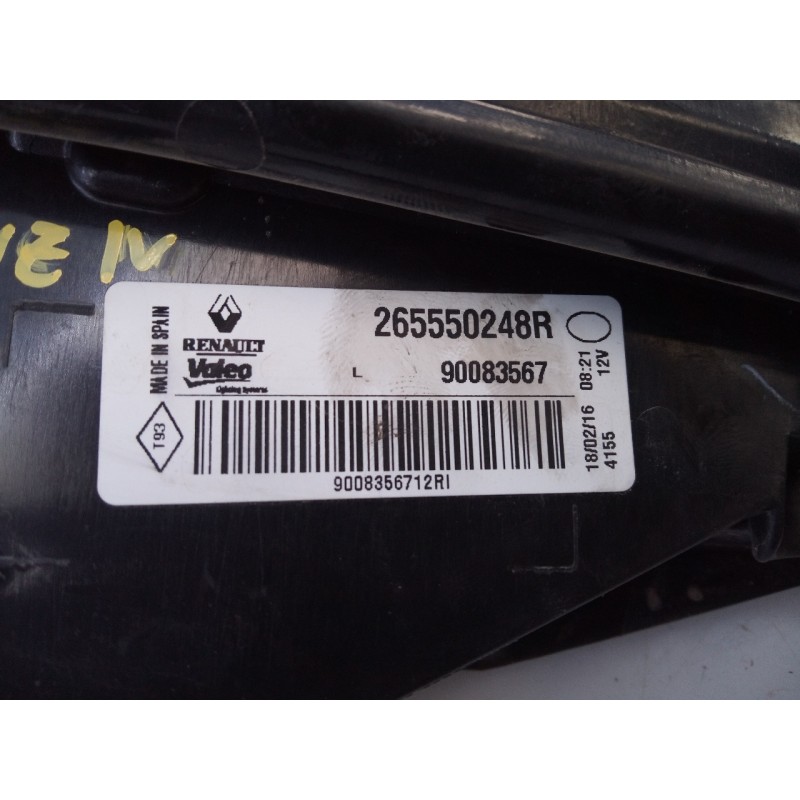 Recambio de piloto trasero izquierdo porton para renault megane iv berlina 5p life referencia OEM IAM 265550248R 90083567 E1-A1-