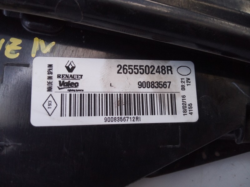 Recambio de piloto trasero izquierdo porton para renault megane iv berlina 5p life referencia OEM IAM 265550248R 90083567 E1-A1-