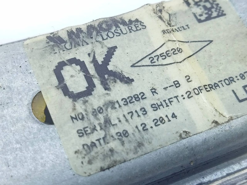 Recambio de elevalunas delantero izquierdo para dacia sandero ambiance referencia OEM IAM 807213282R  E1-A1-20-1