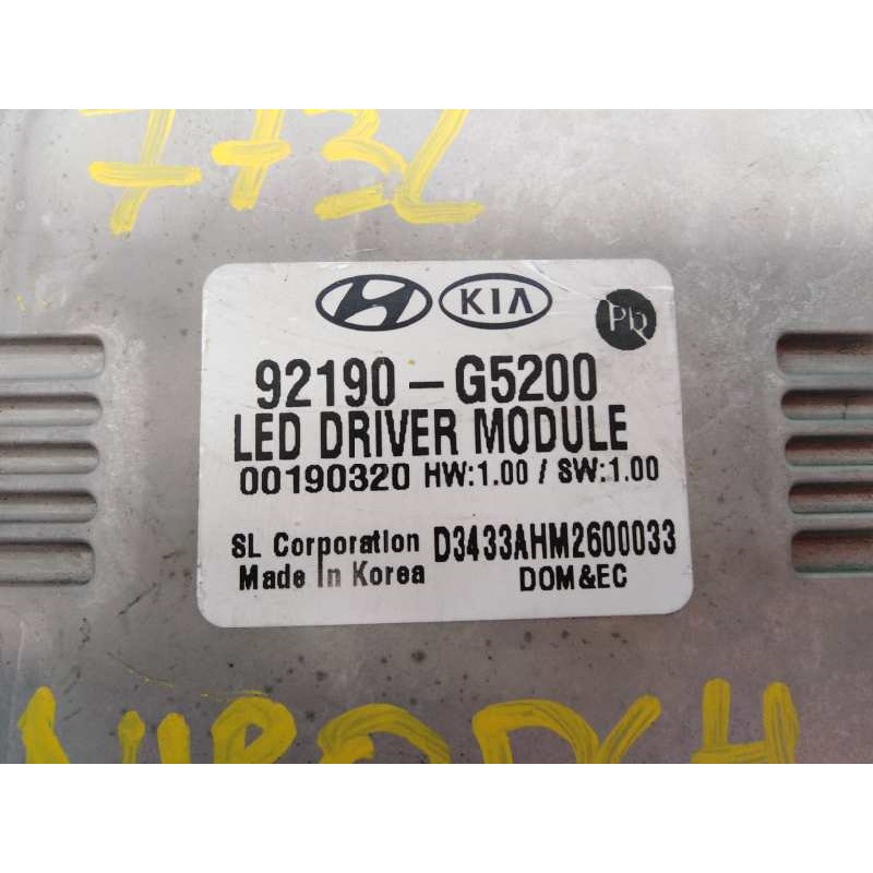Recambio de centralita faros xenon para kia niro concept plug-in hybrid referencia OEM IAM 92190G5200 00190320 E3-A3-25-3
