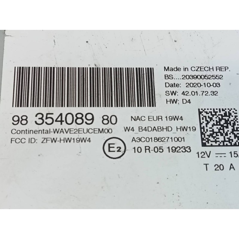 Recambio de sistema navegacion gps para peugeot 2008 (p1) active referencia OEM IAM 9824619980 9835408980 E3-B2-34-1