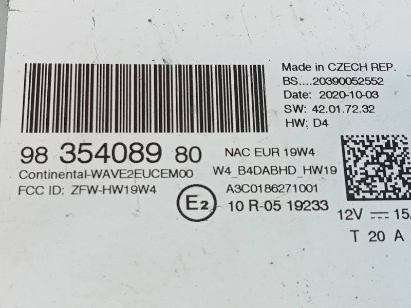 Recambio de sistema navegacion gps para peugeot 2008 (p1) active referencia OEM IAM 9824619980 9835408980 E3-B2-34-1
