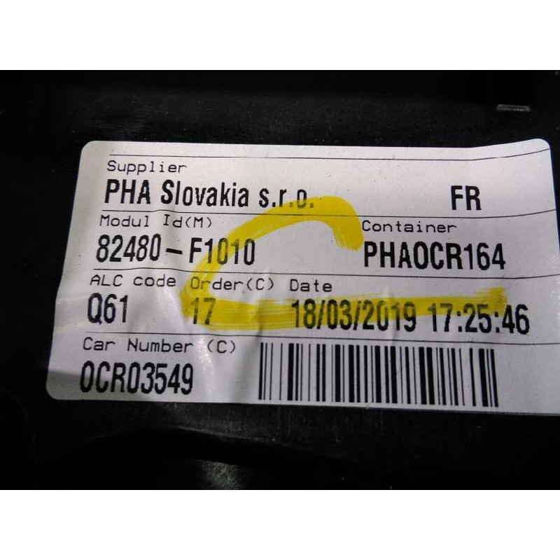 Recambio de elevalunas delantero derecho para kia sportage drive 2wd referencia OEM IAM 82480F1010  P2-B4-8