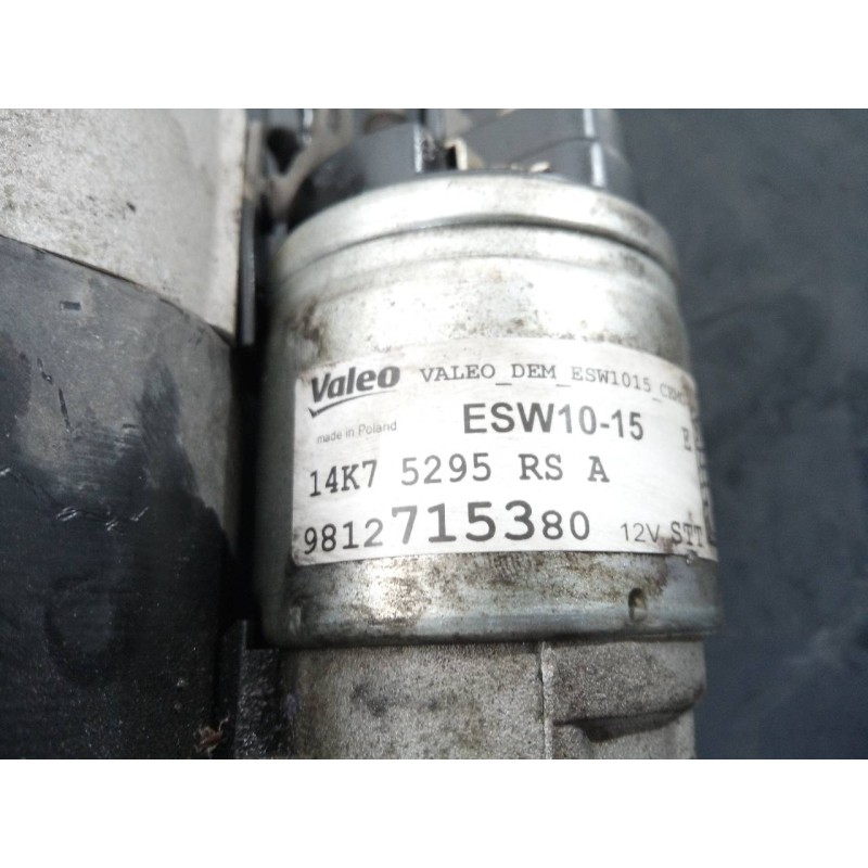 Recambio de motor arranque para peugeot 208 style referencia OEM IAM 9812715380  P3-B7-7-3